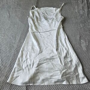 Motel Paiva Women's Dress XS Satin Ivory NWT